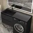 Раковина над стиральной машиной Uperwood Cosmos Quartz 120 см, левая/правая, уголь