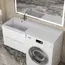 Раковина над стиральной машиной Uperwood Cosmos Quartz 120 см, левая/правая жасмин