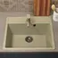 Кухонная мойка из искусственного камня Uperwood ECON UPD-104-002, прямоугольная,бежевая матовая
