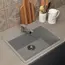 Кухонная мойка из искусственного камня Uperwood ECON UPD-104-003, прямоугольная, серая матовая