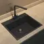 Кухонная мойка из искусственного камня Uperwood UPD-104, прямоугольная, цвет уголь