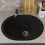 Кухонная мойка из искусственного камня Uperwood ECON UPD-107-004, овальная, черная матовая