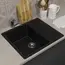 Кухонная мойка из искусственного камня Uperwood ECON UPD-201-004, прямоугольная, черная матовая