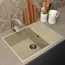 Кухонная мойка из искусственного камня Uperwood ECON UPD-202-002, прямоугольная, бежевая матовая