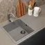 Кухонная мойка из искусственного камня Uperwood ECON UPD-202-003, прямоугольная, серая матовая