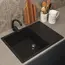 Кухонная мойка из искусственного камня Uperwood ECON UPD-202-004, прямоугольная, черная матовая
