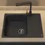 Кухонная мойка из искусственного камня Uperwood UPD-202, прямоугольная, цвет уголь