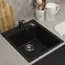 Кухонная мойка из искусственного камня Uperwood ECON UPD-404-004, прямоугольная, черная матовая