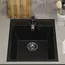 Кухонная мойка из искусственного камня Uperwood ECON UPD-404-004, прямоугольная, черная матовая