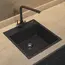 Кухонная мойка из искусственного камня Uperwood UPD-406, 42х48 прямоугольная, цвет уголь