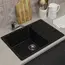 Кухонная мойка из искусственного камня Uperwood ECON UPD-506-004, прямоугольная, черная матовая
