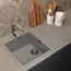 Кухонная мойка из искусственного камня Uperwood ECON UPD-507-003, прямоугольная, серая матовая