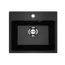 Кухонная мойка из искусственного камня Uperwood ECON UPD-408-004, прямоугольная, черная матовая