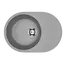 Кухонная мойка из искусственного камня Uperwood ECON UPD-107-003, овальная, серая матовая