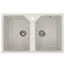 Кухонная мойка из искусственного камня Uperwood ECON UPD-402-001, прямоугольная, 2 чаши, белая матовая