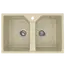 Кухонная мойка из искусственного камня Uperwood ECON UPD-402-002, прямоугольная, 2 чаши, бежевая матовая