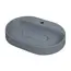 Раковина накладная 55 см, Uperwood Tanos Quartz, овальная, серая, бетон