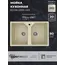 Кухонная мойка из искусственного камня Uperwood ECON UPD-402-002, прямоугольная, 2 чаши, бежевая матовая