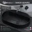 Раковина накладная Uperwood Tanos Quartz 55 см, без отверстия для смесителя, черная (космос)