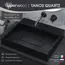 Раковина накладная Uperwood Tanos Quartz 50 см, без отверстия для смесителя, черная (уголь)