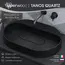 Раковина накладная  Uperwood Tanos Quartz 55 см, без отверстия для смесителя, черная (уголь)