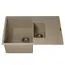 Кухонная мойка кварцевая Uperwood Quartz PremiumUPD-05-02, прямоугольная двухсекционная, бежевая