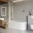 Душевая шторка на ванну BelBagno LUCE-VF-11/-C-ORO