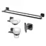 Комплект аксессуаров для ванной комнаты Black&White GA-7810GM