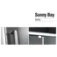 Душевой уголок Gemy Sunny Bay S28061  четверть круга  80х80