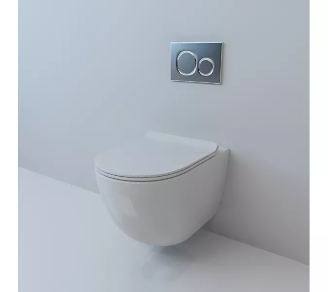 Санфаянс: Унитаз подвесной ESBANO GARDENA (White) 480x370x370 1 в магазине Акватория