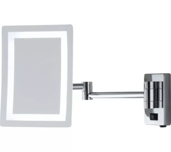 Аксессуары/Комплектующие: Sanibano  настенное прямоугольн. зеркало (3x) с LED подсветкой (с проводом и вилкой)   хром 1 в магазине Акватория