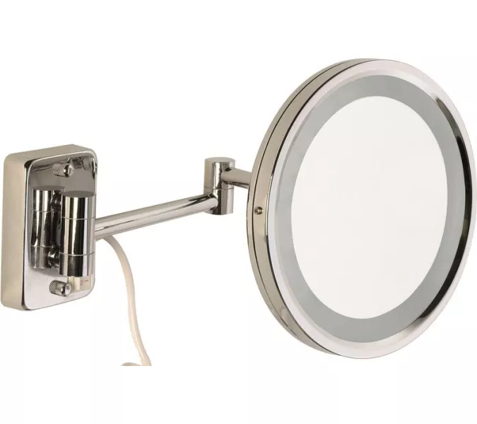 Аксессуары/Комплектующие: Sanibano  настенное круглое зеркало (3x) с LED подсветкой (без провода и вилки)   хром 1 в магазине Акватория