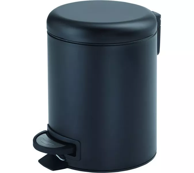 Аксессуары/Комплектующие: Gedy G-Potty  круглый контейнер для мусора с педалью - 3 литра   черный матовый 1 в магазине Акватория