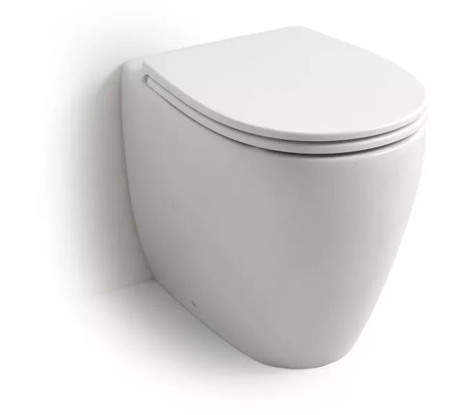 Санфаянс: Напольный унитаз White Ceramic Basic W020101 белый глянцевый 1 в магазине Акватория