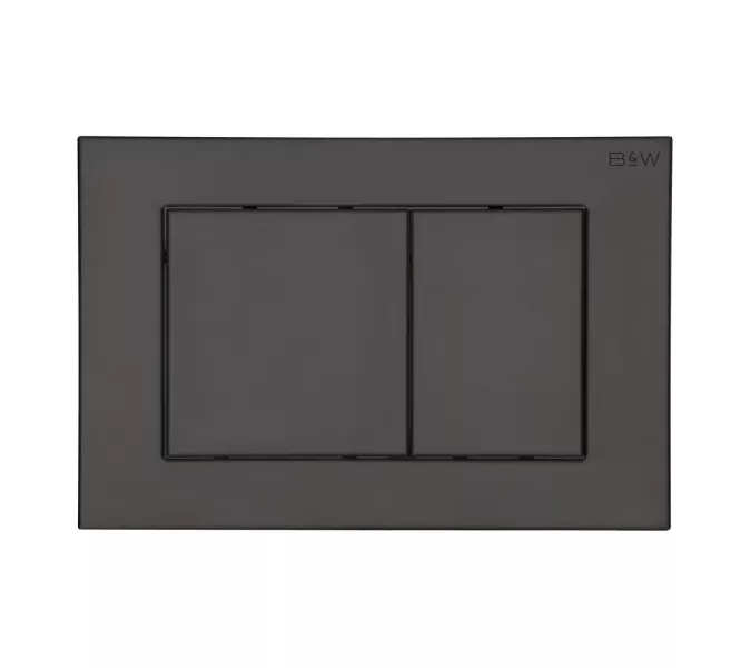 Санфаянс: Клавиша смыва Black&White WPI-09530GM оружейная сталь матовый 1 в магазине Акватория