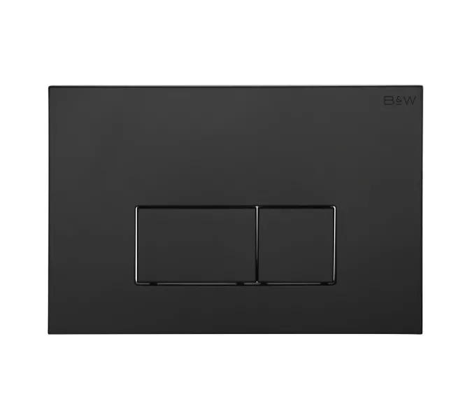Санфаянс: Клавиша смыва Black&White WPI-09542 черный матовый 1 в магазине Акватория