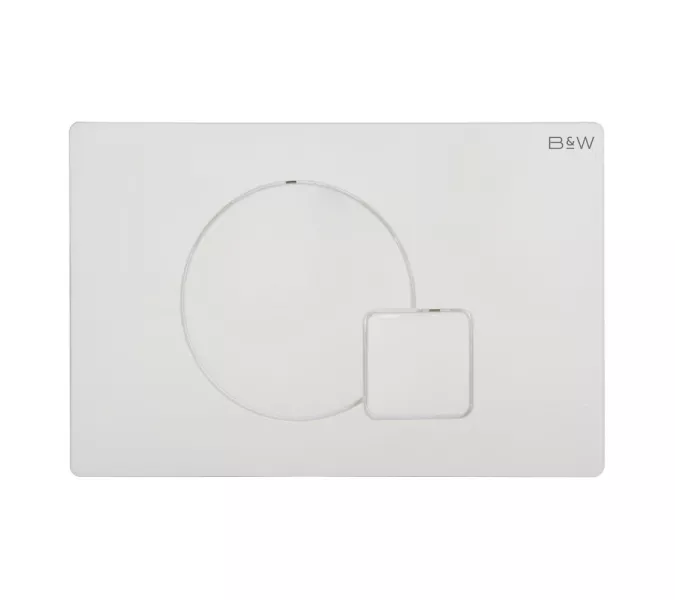 Санфаянс: Клавиша смыва Black&White WPI-09521 серый глянцевый 1 в магазине Акватория