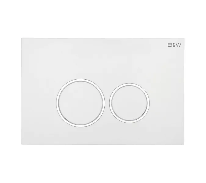 Санфаянс: Клавиша смыва Black&White WPI-09511 серый глянцевый 1 в магазине Акватория