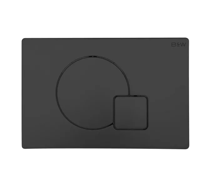 Санфаянс: Клавиша смыва Black&White WPI-09522 матовый черный 1 в магазине Акватория