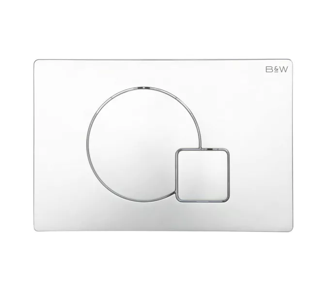 Санфаянс: Клавиша смыва Black&White WPI-09523 глянцевый хром 1 в магазине Акватория